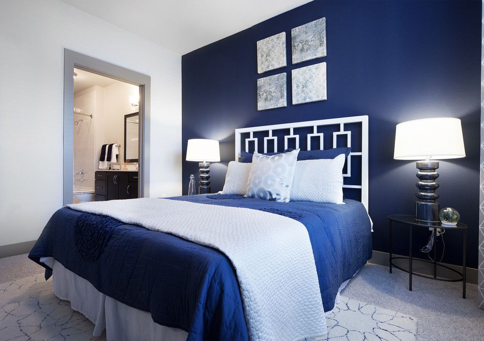 Blue Bedroom With A Cold And Complex Ambiance 