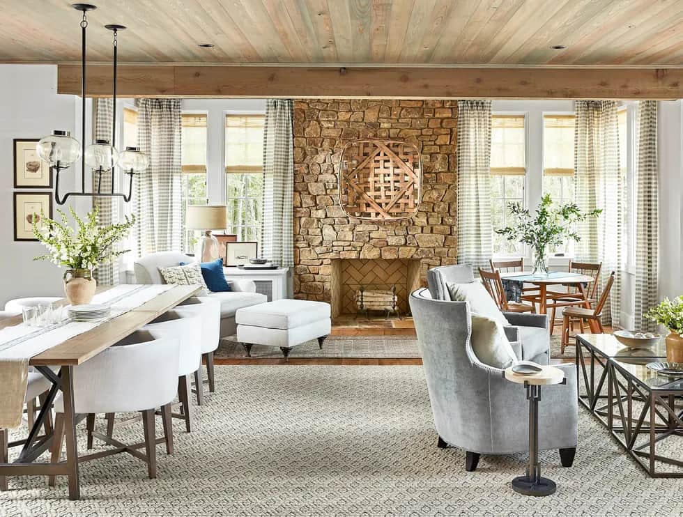 Rustic Living Room Modern Upholstery Op