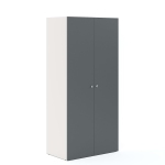 Dulap haine ARONA 90, A50, H195, 2U, Alb Portelan, Antracit
