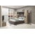 Amenajare dormitor cu Mobila living SYSTEM, compozitie D, 315 cm, Oak, MDF Negru Gloss
