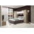 Amenajare dormitor cu Mobila living SYSTEM, compozitie D, 315 cm, Oak, MDF Alb Gloss