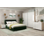 Dormitor MATERA, configuratia MAT3, Sonoma, Alb Gloss, catifea Verde, complet