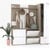 Mobilier hol RIVA, configuratia RIVA2, Oak, Alb Gloss - 1