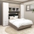 Dormitor RIALTO 1, pat incadrat, Oak, Alb, Catifea Neagra