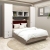 Dormitor RIALTO 1, pat incadrat, Oak, Alb, Catifea Rosu Grena