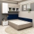 Dormitor colt RIALTO 4, Oak, Alb, Catifea Albastru - 1
