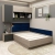 Dormitor colt RIALTO 4, Oak, Antracit, Catifea Albastru - 1
