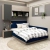 Dormitor colt RIALTO 4, Oak, Antracit, Catifea Albastru - 2