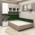 Dormitor colt RIALTO 4, Oak, Alb, Catifea Verde - 1