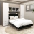 Dormitor RIALTO 1, pat incadrat, Oak, Alb, Catifea Neagra - 2