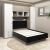 Dormitor RIALTO 1, pat incadrat, Oak, Alb, Catifea Neagra - 3