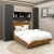Dormitor RIALTO 1, pat incadrat, Oak, Antracit, Catifea Galben Mustar - 2