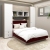 Dormitor RIALTO 1, pat incadrat, Oak, Alb, Catifea Rosu Grena - 2