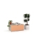 Comoda living CUBO 90, 1U, Clasic, Oak, Ginger