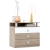 Comoda TV LINEA 3 sertare, Oak, Alb