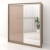 Dulap dormitor PRIMAVERA 185, H205, cu oglinda k5, Stejar, Cappuccino Gloss