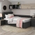 Pat de colt copii GEORGIA Clasic, 120x200, somiera rabatabila, catifea Neagra