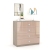Comoda LINEA 4 sertare, Oak, Cappuccino Gloss