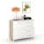Comoda MATERA 105, 1U4S, Sonoma, Alb Gloss