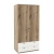 Dulap haine PRIMAVERA 90, H180, 2U2S, bara umerase, Stejar, Alb