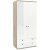 Dulap haine PRIMAVERA 90, H200, 2U2S, bara umerase, Stejar, Alb Gloss