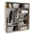 Dulap depozitare haine LINEA 180, A52, H200, 4U BUPO, Oak, Alb, compartimentare