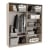 Dulap depozitare haine LINEA 180, A52, H200, 4U BUPO, Oak, Antracit, compartimentare