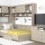 Dormitor colt AMBRO 11 cu comoda, Oak, Gri Piatra