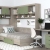 Dormitor colt AMBRO 12 cu birou, Oak, Pesto