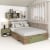 Pat colt AMBRO, 160x200, 2 sertare, Stejar, Pesto