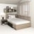 Pat colt de o persoana AMBRO, 90x200, sertar lateral, Oak, Antracit