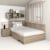 Pat colt de o persoana AMBRO, 120x200, sertar lateral, Oak