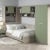 Dormitor colt ALESSIO 3, tablie pat tapitata, Oak, Pesto