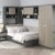 Dormitor colt ALESSIO 3, tablie pat tapitata, Antracit, Oak