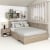 Pat colt AMBRO, 140x200, sertar lateral, Oak