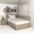 Pat colt de o persoana AMBRO, 120x200, 2 sertare, Oak