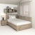 Pat colt de o persoana AMBRO, 120x200, sertar frontal, Oak