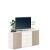 Comoda ARONA 150, A42, H74, 2U4S, Alb Portelan, Oak