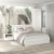 Dormitor ARONA 1, pat matrimonial cu sertar frontal, Alb Portelan