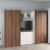 Dressing dormitor ARONA A 270, A50, H195, 4U4S, Alb Portelan, Nuc Warmia