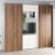 Dressing dormitor ARONA A 270, A50, H230, 5U4S, Alb Portelan, Nuc Warmia