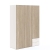 Dulap haine ARONA 135, A50, H195, 3U2S, Alb Portelan, Oak