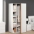 Dulap depozitare colt ARONA 84, A50, H195, 1U, Alb Portelan, Nuc Warmia