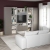 Biblioteca Living ARONA A 270, A50, H195, 4U, Alb Portelan, Gri Piatra
