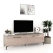 Comoda TV CUBO 180, 2U, Italian, Oak, Cappuccino Gloss