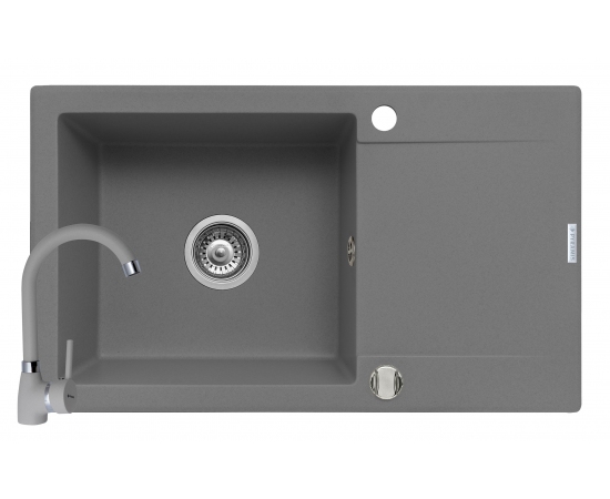 Set chiuveta granit MIDO PLUS & baterie BELLO - Grey de la Tamos