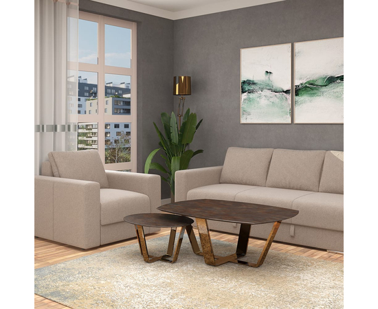Set canapea extensibila cu fotoliu MAGIS, stofa Etna 15