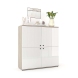 Comoda living CUBO 120, 4U, Clasic, Oak, Alb Gloss