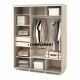 Dulap usi culisante LINEA Gloss 150cm, Oak, Alb Gloss - 3