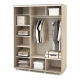 Dulap usi culisante LINEA Gloss 150cm, Oak, Alb Gloss - 2